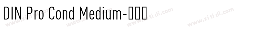 DIN Pro Cond Medium字体转换